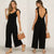 Dame Jumpsuit Ermeløs Åpen Rygg Lett Stoff-5