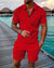 Variant image for Herre Skjorte og Shorts Sett Trendy Lett Bomull-17