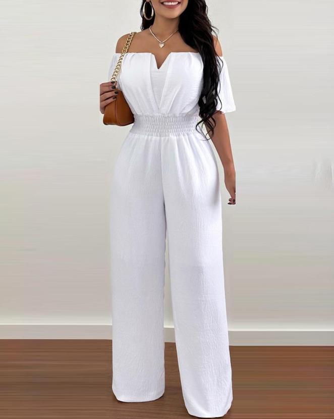 Variant image for Dame Jumpsuit Off-Shoulder Plisserte Polyester Elegant-10