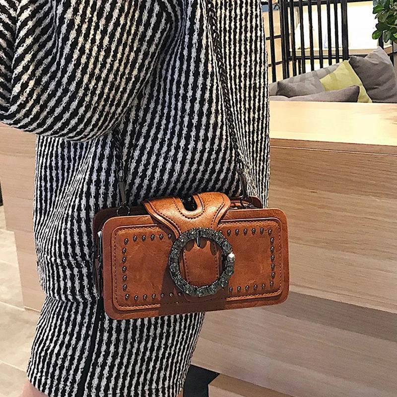 Dame Crossbody Veske Tidløs PU-skinn Kompakt Design 6