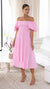 Damekjole Off-Shoulder Midi Myk Pustende Stoff-2