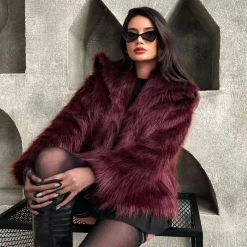 Vinterjakke Dame Plysj Komfortabel Polyester 2