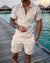 Variant image for Herre Skjorte og Shorts Sett Trendy Lett Bomull-1