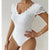 Kvinne Body med Blonde Detaljer Stretch Polyester