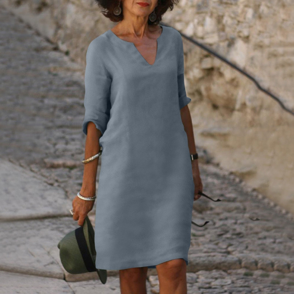 Variant image for Dame Sommerkjole Elegant Design Lett Stoff-13