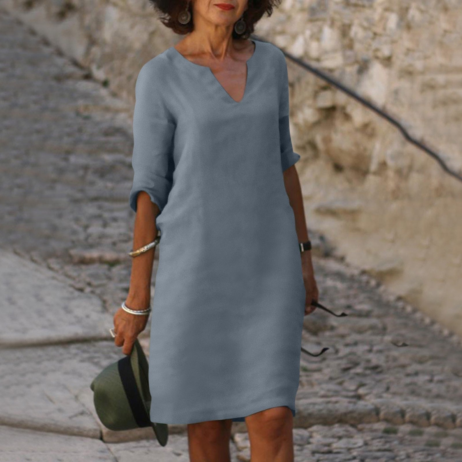Variant image for Dame Sommerkjole Elegant Design Lett Stoff-13