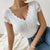 Kvinne Body med Blonde Detaljer Stretch Polyester