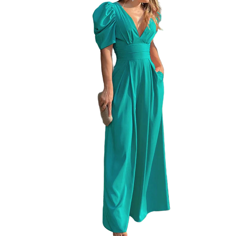 Dame Jumpsuit Elegant Tidløs Design Høykvalitets Stoff-1