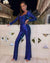 Dame Jumpsuit Elegant Langermet Polyester Slank Passform-1