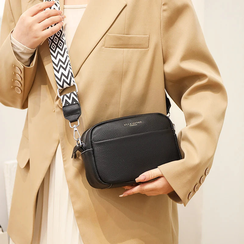 Crossbody-veske i skinn av høy kvalitet