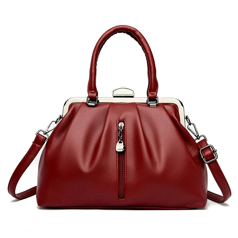 Dame Crossbody Veske Trendy PU-Lær Romslig Design 3