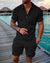 Variant image for Herre Skjorte og Shorts Sett Trendy Lett Bomull-9
