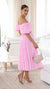 Damekjole Off-Shoulder Midi Myk Pustende Stoff-5