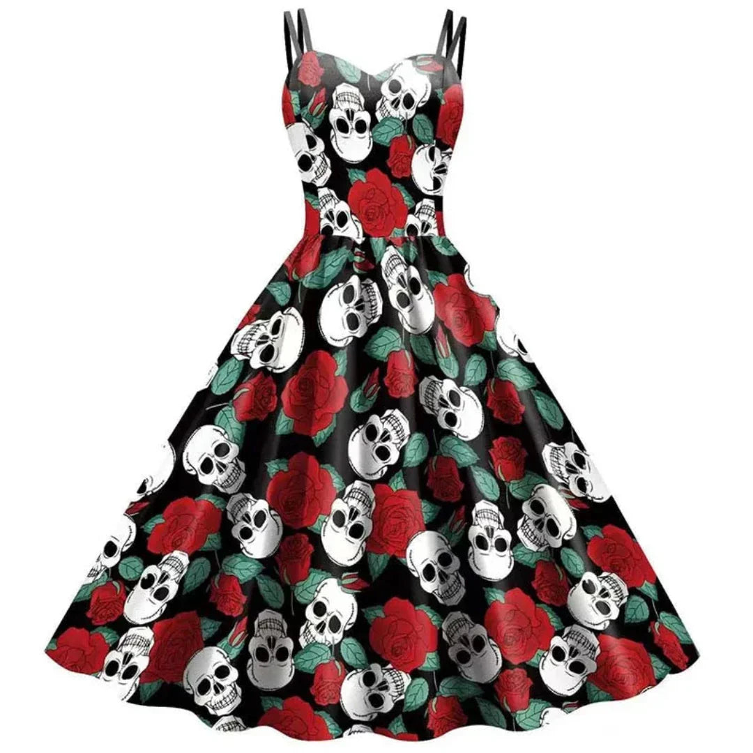 Damekjole Gotisk A-Line Vintage Stil Lett Stoff 3