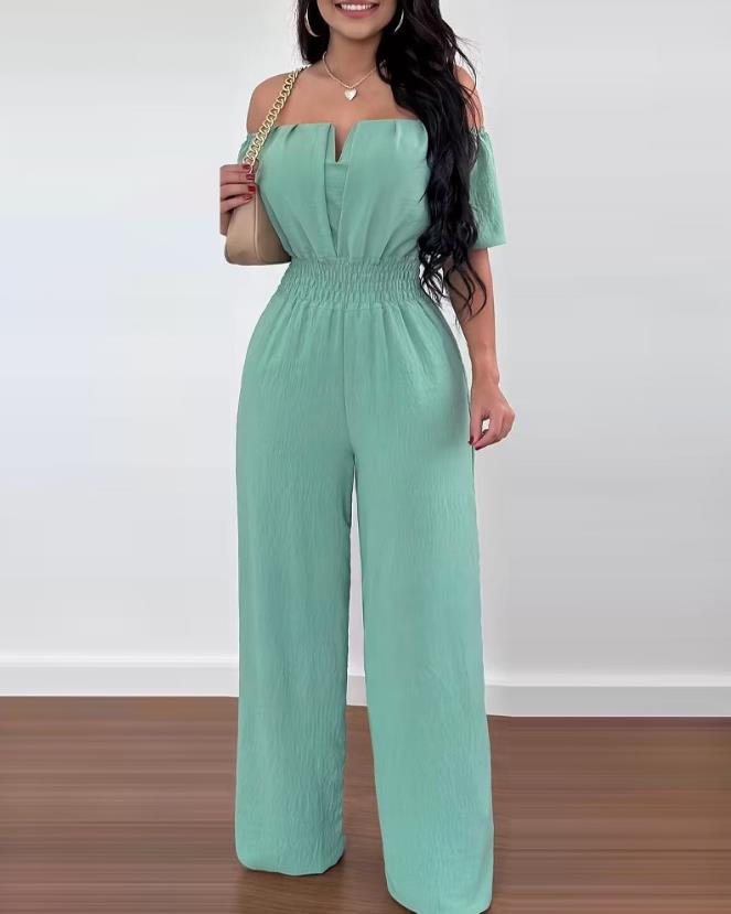 Variant image for Dame Jumpsuit Off-Shoulder Plisserte Polyester Elegant-18