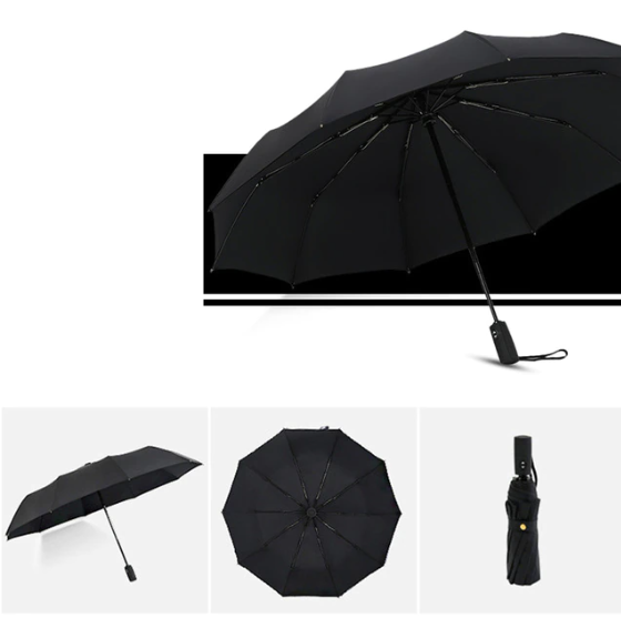 Sammenleggbar Paraply Vindtett Design for Daglig Bruk 8