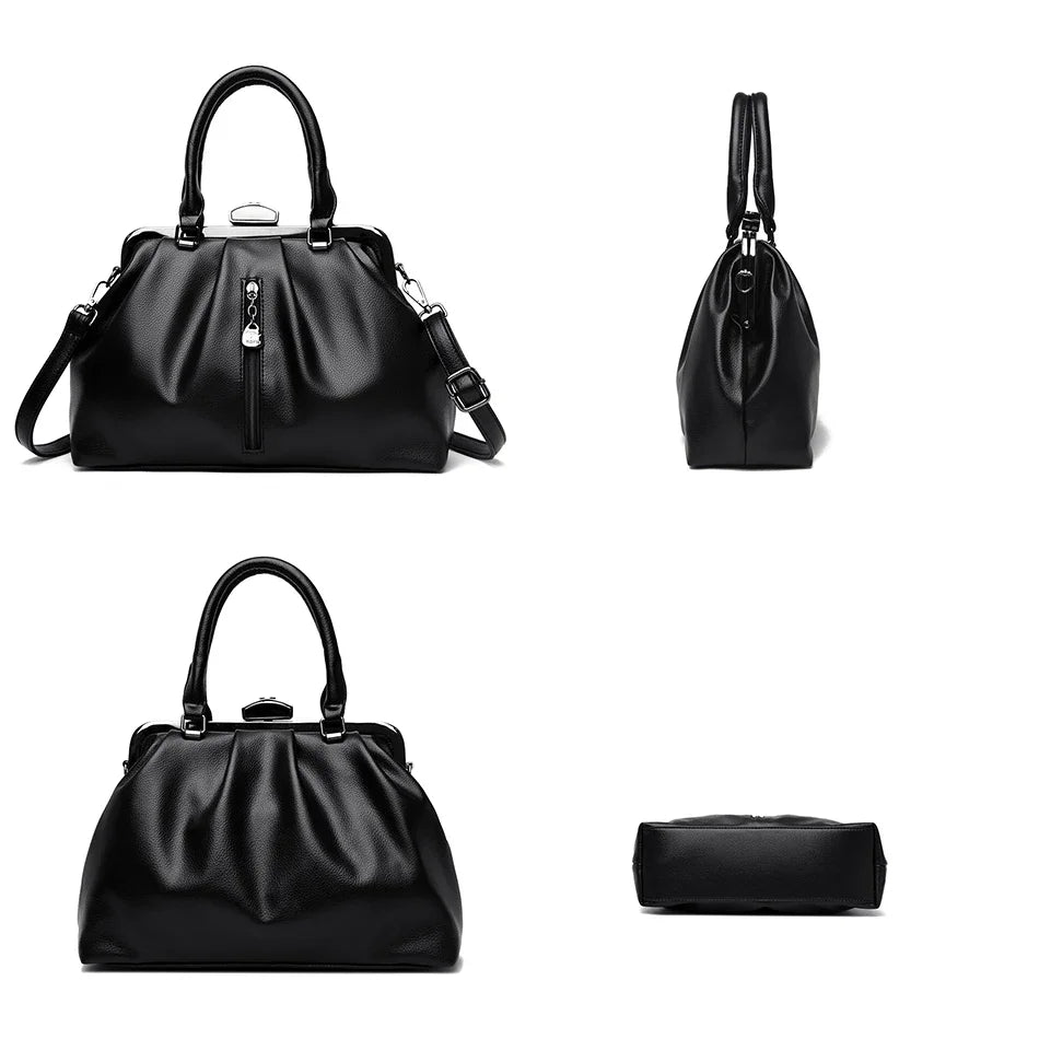 Dame Crossbody Veske Trendy PU-Lær Romslig Design 6