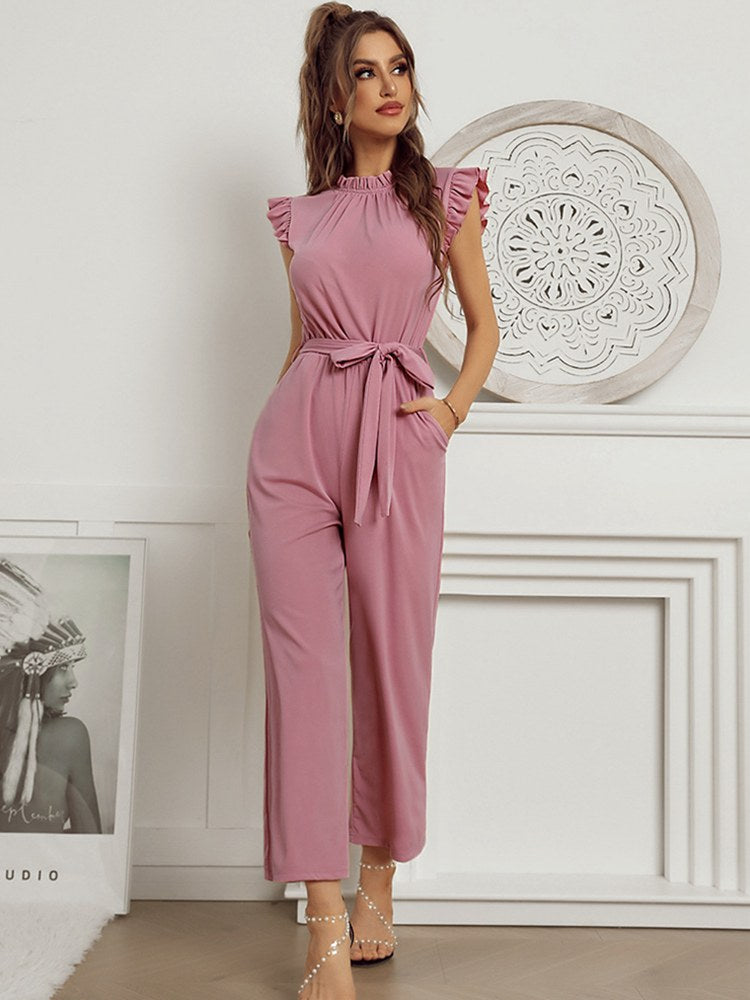 Dame Jumpsuit Tidløs Stil med Hettehylser Polyester-4