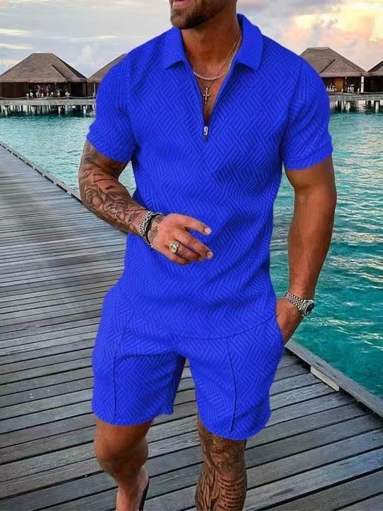 Variant image for Herre Skjorte og Shorts Sett Trendy Lett Bomull-33