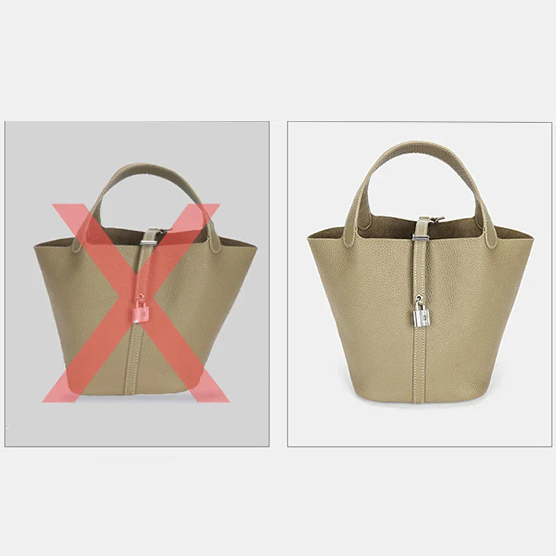 Dame Veske Arrangør Stilig Kunstskinn Med Flere Rom 3