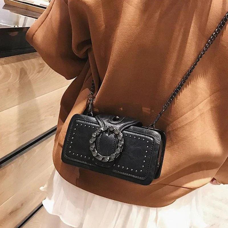 Dame Crossbody Veske Tidløs PU-skinn Kompakt Design 5