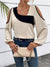 Kvinne Bluse Fargeblokk Elegant Langermet Polyester