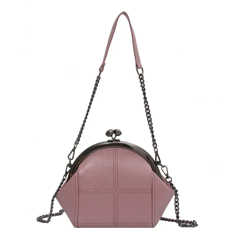 Dame Crossbody Veske Kjededetaljer Høykvalitets PU-Lær 4