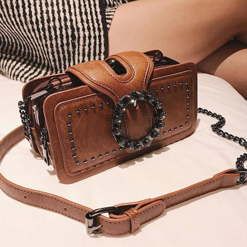 Dame Crossbody Veske Tidløs PU-skinn Kompakt Design 1