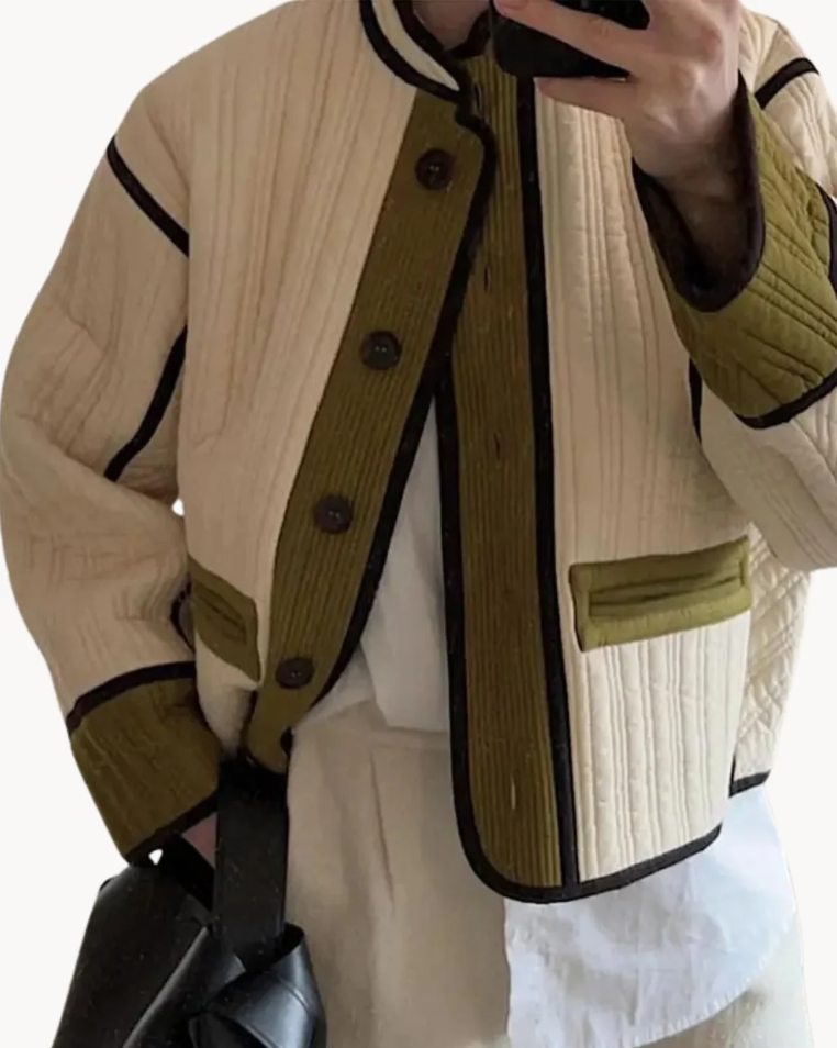 Damejakke Allsidig Stil Polyester og Bomullsblanding 4