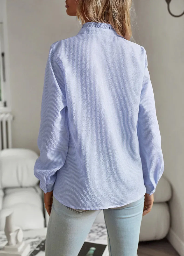 Kvinne Bluse Allsidig Design Bærekraftig Stoff