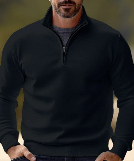 Variant image for Herre Genser Half Zip Komfortabel Bomull-9