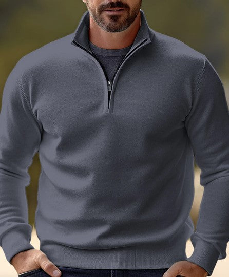 Variant image for Herre Genser Half Zip Komfortabel Bomull-25