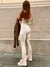 Dame Jumpsuit Stroppeløs Elegant Polyester med Blussede Ben-3