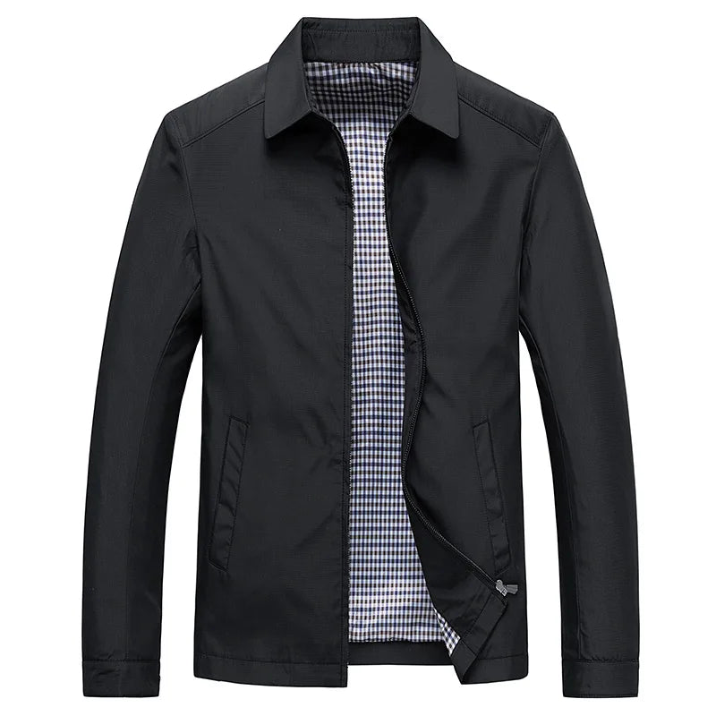 Herre Jakke Business Casual Tynn Bomull Polyester 1