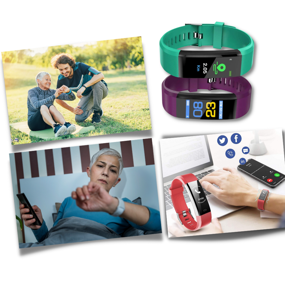 Senior smartklokke med helsemonitor og treningsfunksjoner