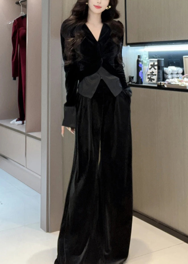 Sett Dame V-hals To Delt Fashion Style 2