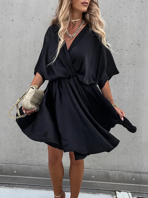 Dame Minikjole V-Hals Elegant Bærekraftige Materialer 3