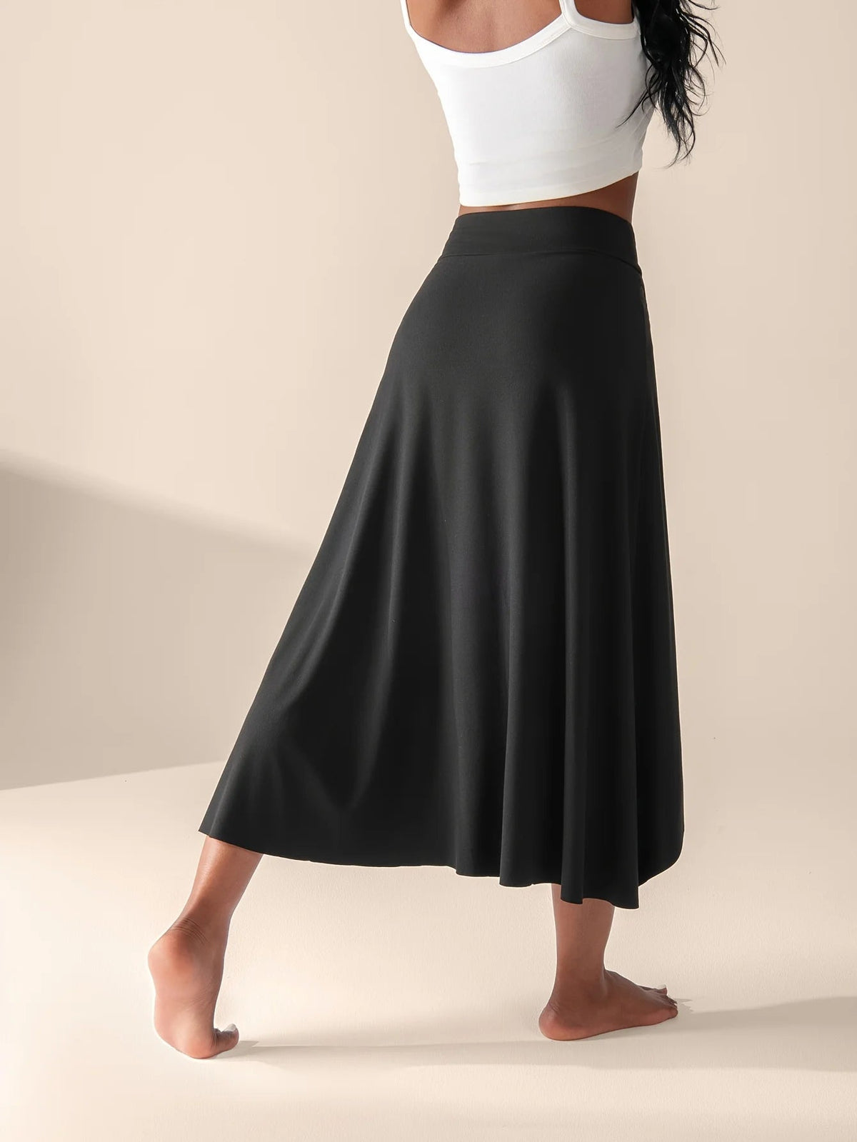 Skjørt Dame Med Shorts Asymmetrisk Flared Design 2