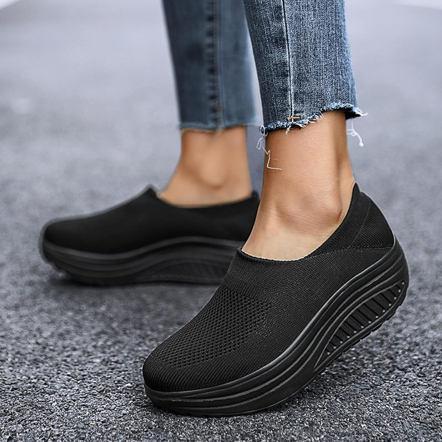 Sko Dame Flip Flop Sneakers Syntetisk Med Orthopedisk Såle 5
