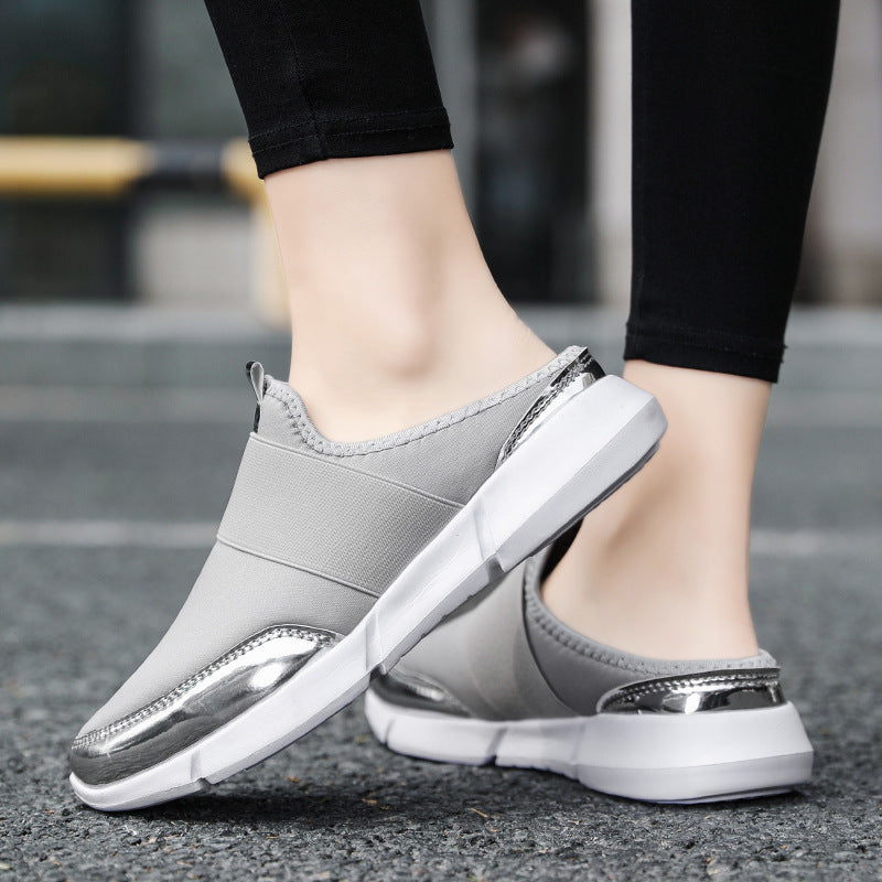 Sko Dame Slip-On Med Elastisk Overdel Moderne Design 2