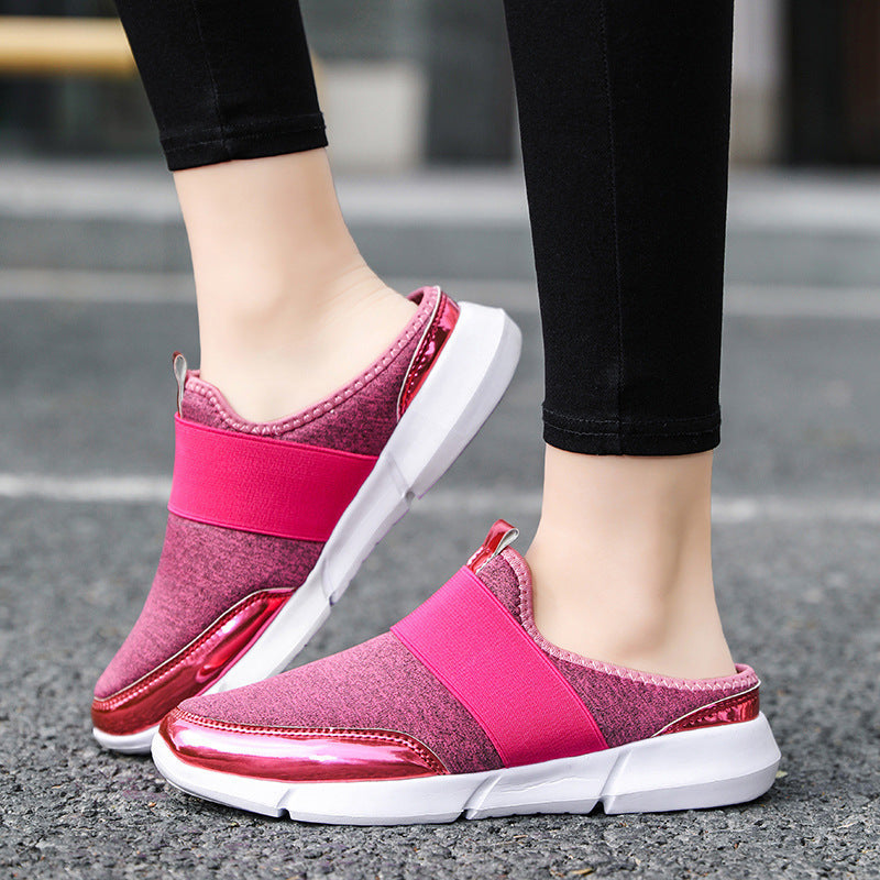 Sko Dame Slip-On Med Elastisk Overdel Moderne Design 4