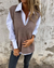 Strikket Vest Dame V-Hals Myk Akryl 2