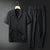 Herre To-delt Kostyme Geometrisk Mønster Polyester 2