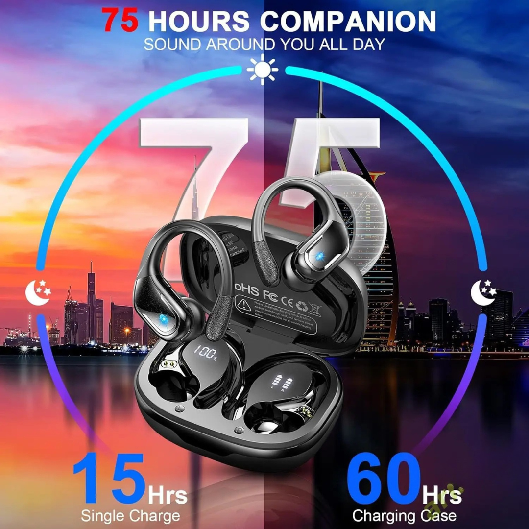 Trådløs Ørepropper Sport Med 75 Timer Batterilevetid Og Vanntett Design 1