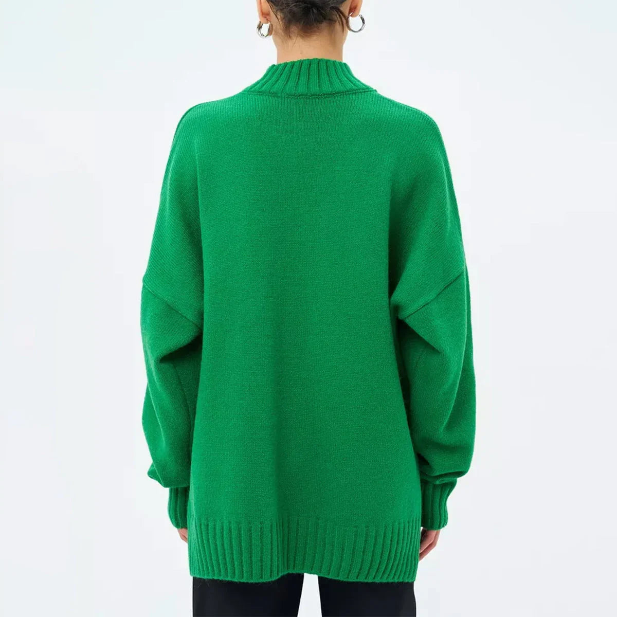 Ullgenser Dame Oversized med Halvhøy Hals 2