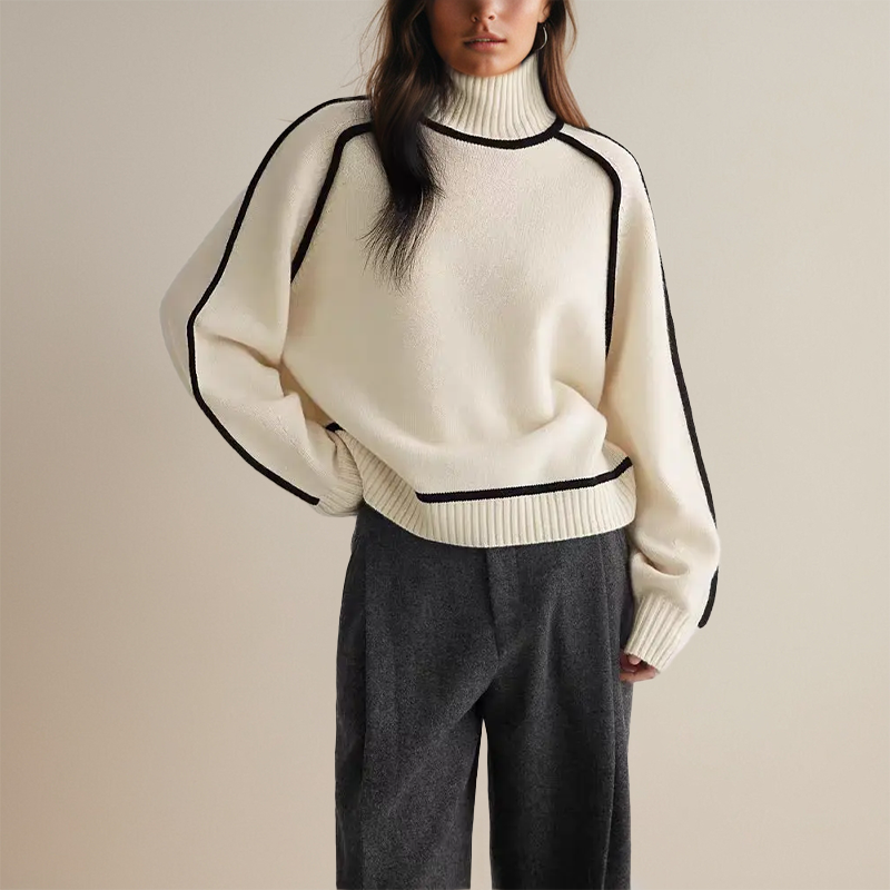 Ullgenser Dame Turtleneck Myk Cashmere Elegant Casual Stil 1