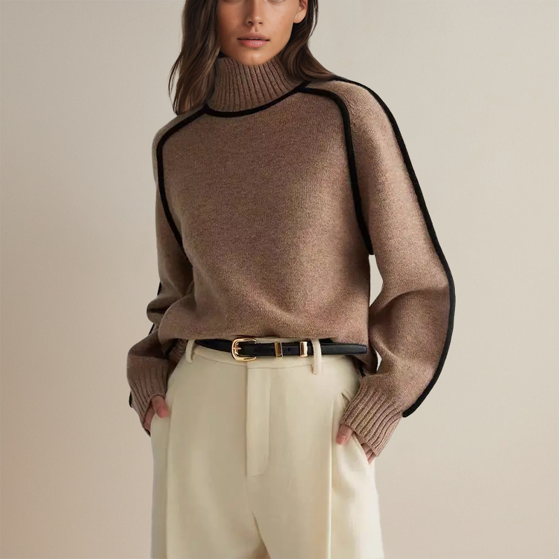 Ullgenser Dame Turtleneck Myk Cashmere Elegant Casual Stil 2