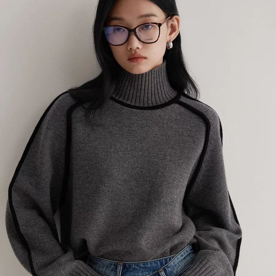 Ullgenser Dame Turtleneck Myk Cashmere Elegant Casual Stil 4