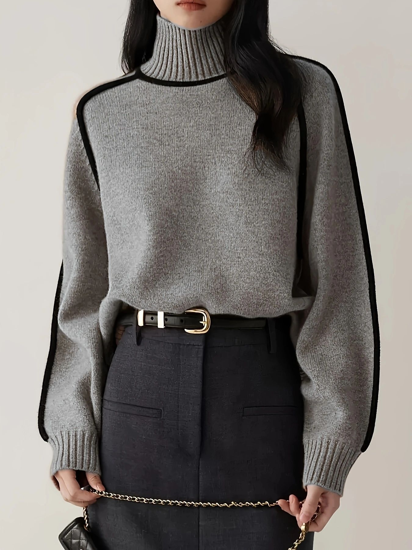 Ullgenser Dame Turtleneck Myk Cashmere Elegant Casual Stil 8