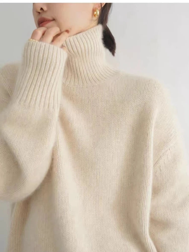 Ullgenser Dame Turtleneck i Kashmir - Myk og Allsidig Genser til Vinterbruk 2